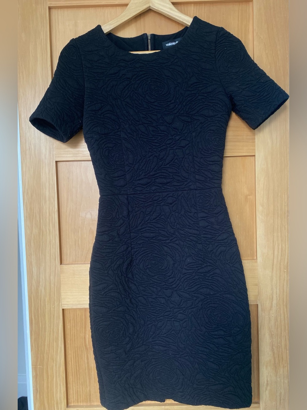 Vintage Valerie Dumaine Black Quilted Floral Dress Size XS
